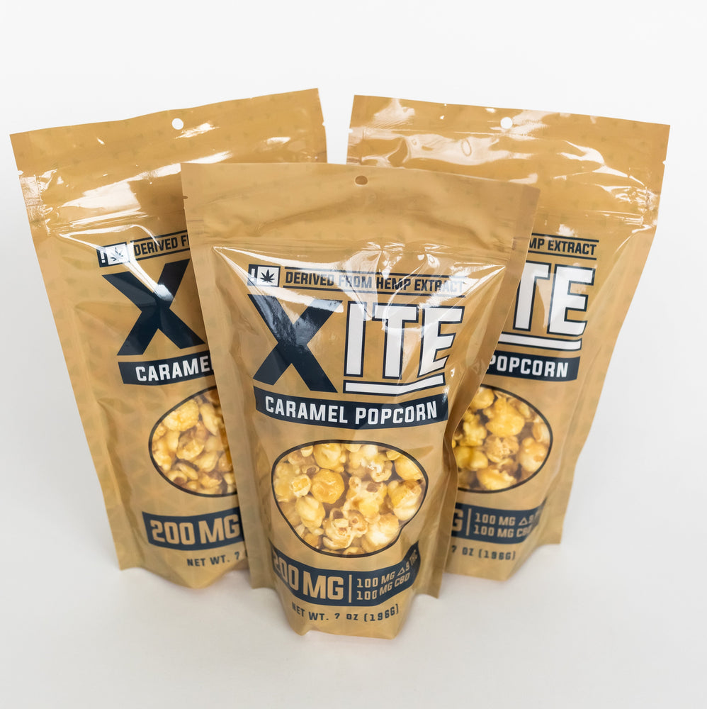 3 bags of 200mg caramel popcorn by xite