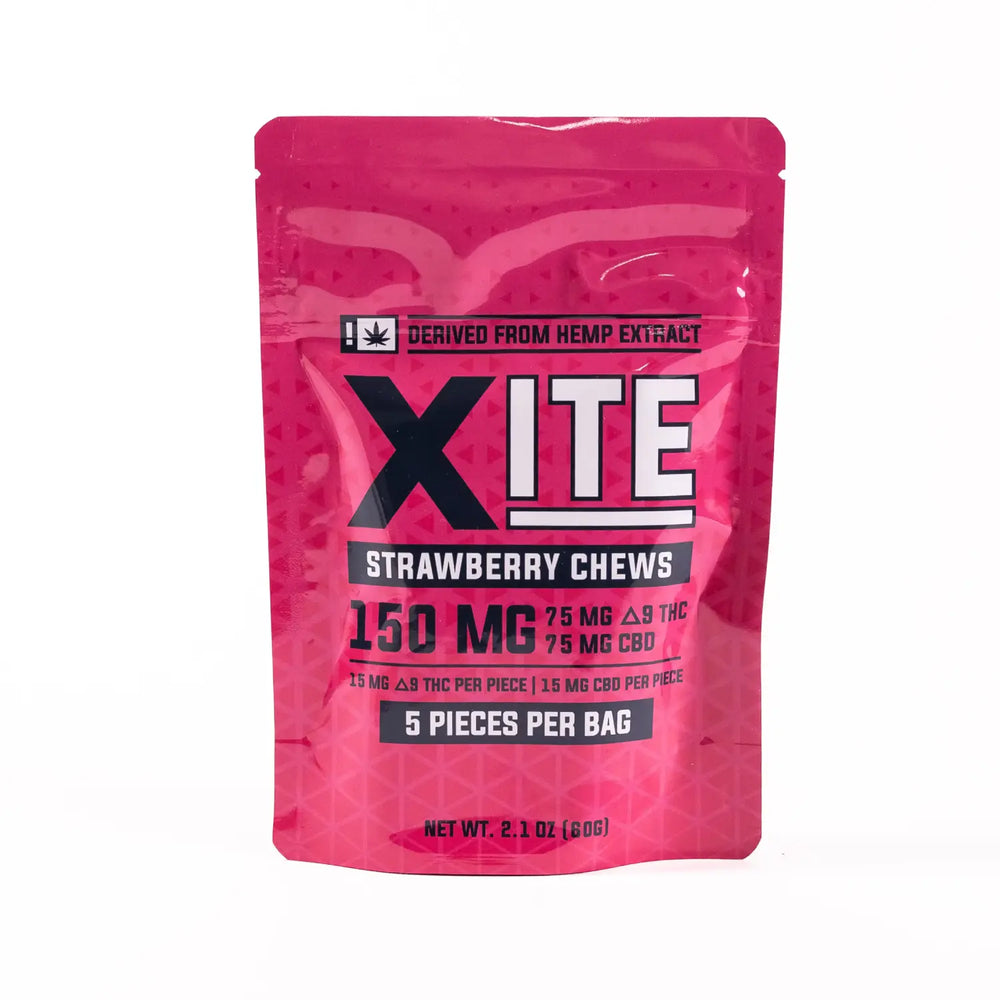 bag of 150mg strawberry chews by xite