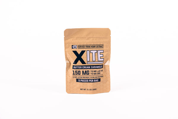bag of 150mg butter cream caramels by xite