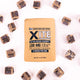 bag of 150mg butter cream caramels by xite with individual caramels surrounding it