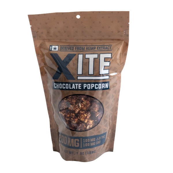 bag of 200mg chocolate popcorn by xite