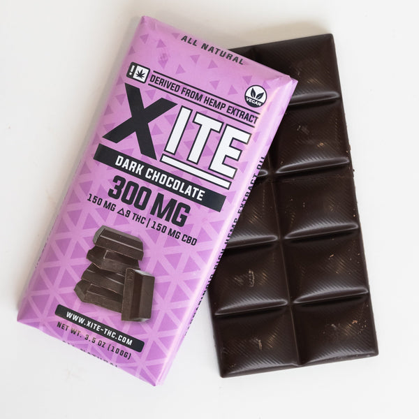 bar of 300mg dark chocolate by xite